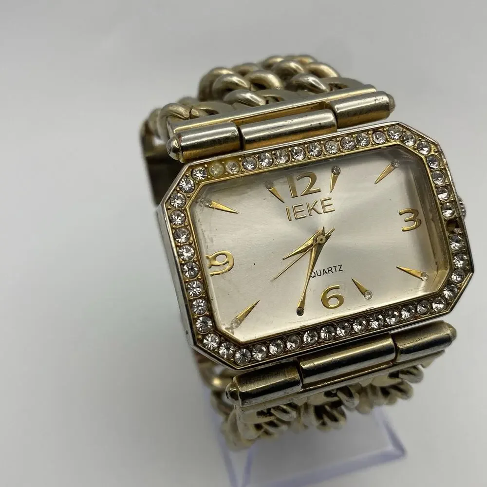 Chic IEKE Rhinestone Embellished Bracelet Watch - New Battery!